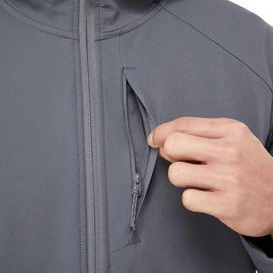 Veste d'hiver mince à coque souple pour hommes coupe-vent respirant capuche résistante à l'eau toile OEM randonnée en plein air couleurs teintes en gros - Product Image 3
