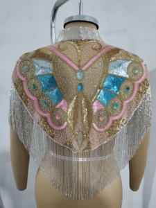 ชุดราตรีผ้าชีฟองถักหรูหราหรูหราสง่างามโลโก้ลูกปัดมีสไตล์ปักพู่คริสตัลสำหรับคลับทางการ - Product Image 4