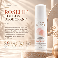 Déodorant Roll-On à la Rose Musquée Marque Privée 75ml |   Sans alcool ni aluminium |   Fabricant OEM Espagne