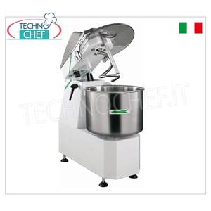 Mélangeur spiral automatique Fimar 50 kg (bassin de 62 L) à tête relevable et bol fixe pour boulangerie, restaurant, pour farine de maïs, lait et matières premières - Product Image 1