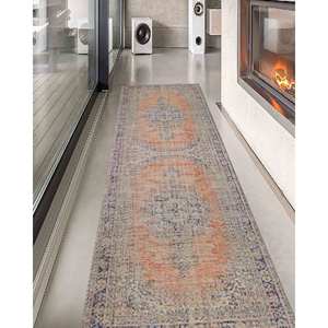 Alfombra Azul Marino Estilo Vintage: Alfombra Decorativa Antideslizante, Alfombra Suave No Tejida - Product Image 4