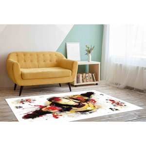 Tapis imprimé Marvel Iron Man, tapis de bain décoratif épais pour enfants, tapis doux à poils longs - Product Image 2