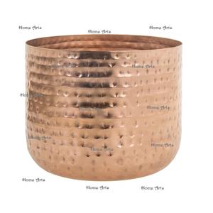 Pot de plantes de forme ronde de taille personnalisée jardinière en aluminium de couleur argent de la meilleure qualité pour la décoration de la maison et du jardin - Product Image 4