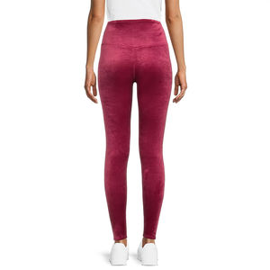 High Quality Customizable Women's Velour Fitness <b>Leggings</b> Best Design Mid Waist Stretch Pants OEM Service Available - Product Image 3