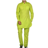 Shalwar Kameez Pria Desain Bordir Viscose Bernapas, Model Etnik, Terlaris, dengan Kantong Dada Ganda untuk Acara Pesta