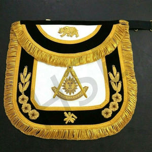 NOUVEAU TABLIER MAÇONNIQUE BRODÉ À LA MAIN PAST MASTER AVEC COL ET JEWEL-HSE - Product Image 1