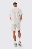 Conjunto de Camiseta y Pantalones Cortos de Verano para Hombre, Estampado, Cuello Extendido, Talla Grande, Estilo Casual, Secado Rápido, 100% Algodón, Estilo Urbano