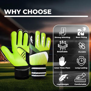 Gants de gardien de but en latex de haute qualité 2026 pour l'entraînement, gants de gardien de but de football personnalisés, protection des doigts, imperméables, poignet réglable - Product Image 3