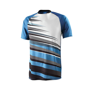 Maillot de football personnalisé en polyester/coton à col en V, respirant, avec nom et numéro du joueur - Product Image 4