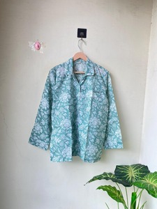 Conjunto de Pijama de Algodón Hecho a Mano con Estampado Floral, Ropa de Dormir, Camisa y Pantalón, Conjunto de Pijama para Damas de Honor, Ropa de Verano - Product Image 4