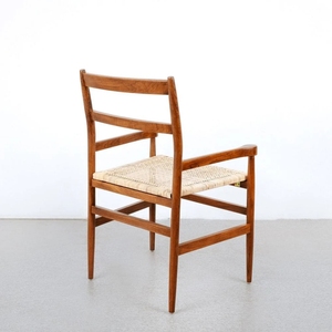 Chaise de restaurant taille 55x48x83 cm, combinaison de bois massif et de rotin, design moderne et élégant - Product Image 6