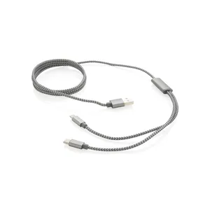 Customized <b>3</b>-in-1 Braided <b>Cable</b> <b>USB</b> Gadget for Promotional Gadgets - Product Image 1