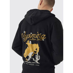 Sudadera con capucha de peso pesado para hombre con estampado de logotipo personalizado, ropa de calle informal holgada, Top con capucha disponible en Tallas grandes - Product Image 4