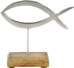 Reliable Manufacturer Luxury Design Best Selling Decorative Fish Made of Aluminium Mango Wood 14 X 4.5 X 13 cm at Direct Factory - Product Image 1