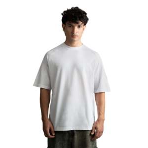 เสื้อยืดแร็กแลนผ้าฝ้ายออร์แกนิคพรีเมียม R32 220GSM สีขาวพื้น พร้อมลายพิมพ์สไตล์เจอร์ซีย์ ผสมใยไผ่ ดีไซน์เรียบง่าย - Product Image 3