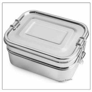 1500 ML Food Grade 304 Stainless Steel Double Layer Leakproof <b>Lunch</b> <b>Box</b> with Freshness Preservation <b>for</b> Kids and <b>Adults</b> OEM ODM - Product Image 1
