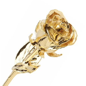 Elegante rosa de oro de 24 quilates para decoraciones de oficina y fiesta, accesorios navideños para bodas a precio mayorista, elegante arreglo de oficina - Product Image 1
