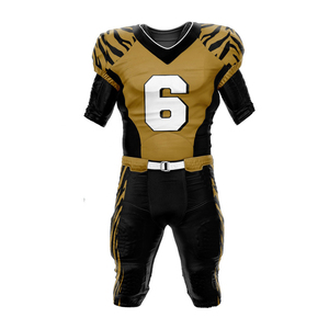 Top Trending Design Ropa deportiva Uniformes de fútbol americano Deportes Sublimación Imprimir Tela de poliéster Uniformes de fútbol americano - Product Image 1