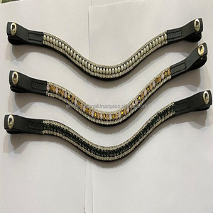 สายคาดคิ้วหนังสีดำแบบ3แถวทำจากไข่มุกไข่มุกเม็ดเงางามเป็นประกาย - Product Image 2