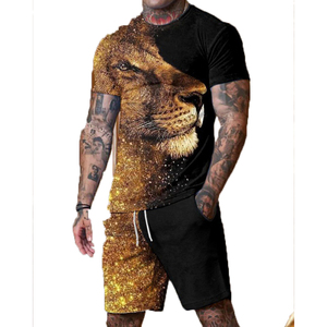 Ensembles de deux pièces de haute qualité Survêtement OEM personnalisé avec impression par sublimation T-shirt et short écologiques Caractéristiques de grande taille - Product Image 6