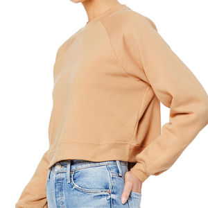 Airlume-Jersey de algodón peinado y con anillo para mujer, forro polar 52%, lana de polietileno, dunas de arena, manga raglán, 48% - Product Image 5