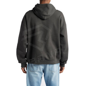 Sweats à capuche unisexes d'hiver unis imprimés personnalisés de haute qualité avec logo personnalisé 100% coton thermique pour hommes et femmes - Product Image 3