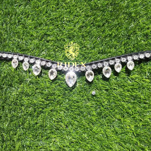 Cinta de Cuero para Caballo ADEEFA de Alta Calidad con Cristales Blancos Personalizables - Tamaños Personalizables - Product Image 2