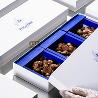 Benutzer definierte arabische Premium Sweet Dessert Schokoladen box mit Teiler Eid Ramadan Delight Starre Geschenk Schokolade Papier box mit Deckel