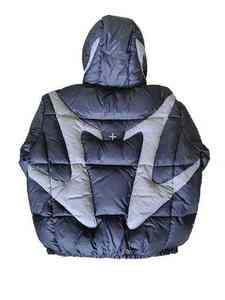 New Fashion High Quality Men's Regular Canvas Puffer Jacket Custom Stand Hood Winter <b>Coat</b> <b>Zipper</b> Closure Front High Street - Product Image 3