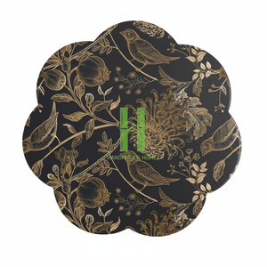 Produit phare : Set de dessous-de-plat festonné en laque, plateau de service en laque peint à la main, centre de table décoratif, fait main par HNH Craft - Product Image 3