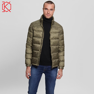 Custom Coated Heavy Warm Breathable Winter <b>Puffer</b> <b>Jacket</b> Men Stand Collar Hood Long Length <b>Thin</b> Thickness Plus Size Windproof - Product Image 6