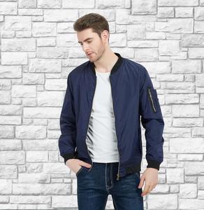 Vestes de baseball coupe ajustée pour hommes avec fermeture éclair coupe-vent décontracté à col montant Streetwear Hip Hop Bomber Coat vêtements d'extérieur - Product Image 2