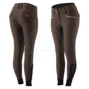 Jodhpurs d'équitation pour femmes de haute qualité, en spandex/polyester, respirants, à séchage rapide, confortables, en vente en ligne - Product Image 5