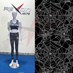 All Over Sublimation Custom Print Women Activewear Set Leggings sin costuras de cintura alta y Sujetador deportivo para gimnasio de yoga - Product Image 6