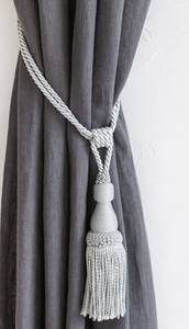 Sujetador de Cortinas, Lazos Decorativos para Cortinas, Lujoso Sujetador de Cortinas Color Marfil con Borlas, Estilo Bohemio - Product Image 4