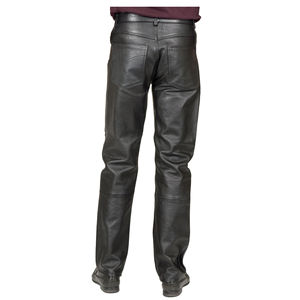 Precio razonable Servicio OEM Bajo MOQ Hombres Pantalones de cuero en stock Más exigentes Pantalones de cuero de alta calidad para adultos para la venta - Product Image 2