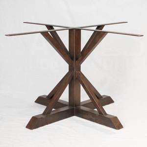 Industrial forma redonda Vintage tallado a mano Metal superior Base de hierro café restaurante al aire libre comercial diseño personalizado mesa de comedor - Product Image 6