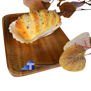 Produit chaud Plateau en bois de haute qualité pour la nourriture Plateau de service en bois d'acacia pour ustensiles de cuisine d'une usine vietnamienne pour la vente en gros - Product Image 4