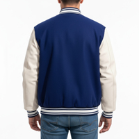 Vestes universitaires pour hommes de qualité supérieure, 100% laine, manches en toile, imperméables, coupe-vent, vêtements d'hiver, style urbain