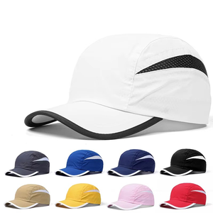 Gorro para correr impermeable con logotipo personalizado en blanco, sombrero para hombre, gorras de béisbol deportivas con agujeros cortados con láser - Product Image 6