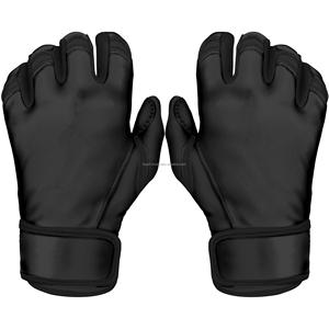 Gants de frappe de baseball professionnels à manchette courte, en cuir, pour l'entraînement et la compétition LBBSC-0004 - Product Image 6
