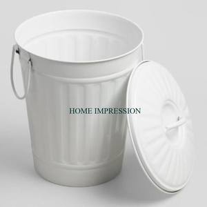 Finition rustique galvanisée Forme et taille personnalisées Poubelle de cuisine Nettoyage de la chambre à coucher et de la salle de bain Poubelle de stockage des déchets en vente supérieure - Product Image 4