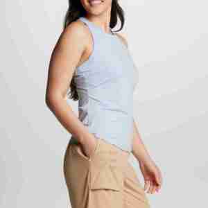 <b>Hot</b> Sale Women's Fitness Wear Sleeveless Breathable Quick Dry Eco-Friendly Polyester/Cotton Workout Yoga Crop Tank Top - Product Image 3