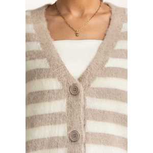 Cárdigan Estampado WM-SWT-WS24-005 Tejido con Encaje y Decoración de Botones - Product Image 2