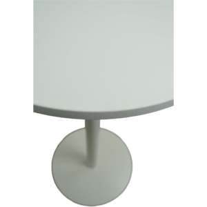 Tavolino da bar rotondo bianco per interni ed esterni, diametro 23,5 pollici, altezza 41 pollici, resistente - Product Image 3