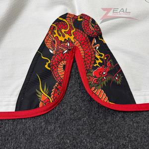 Custom Jiu Jitsu Gi <b>Kimono</b> 100% Cotton 450 Gsm Pearl Weave <b>Jacket</b> 10oz Ripstop Twill Cotton Pants Custom Bjj Gi Made in Pakistan - Product Image 6