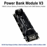 Module de batterie externe V3 avec carte de protection pour batteries 18650, support de batterie SMD, alimentation USB 5V 3V 2A, carte PCB