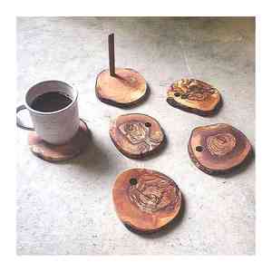 Dessous de verre en bois vierge fait à la main au design personnalisé Forme sur mesure en bois de noyer sur mesure avec qualité pour exportation - Product Image 3