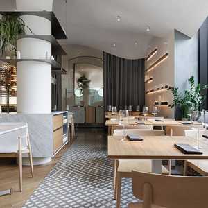 Bancone Professionale per Caffetteria con Pannello in Legno di Noce, Top Nero Opaco e Postazione Attrezzata per Caffè Commerciale - Product Image 5