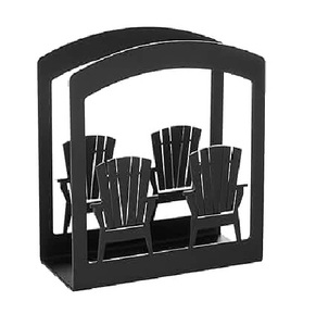 Porte-serviettes de luxe et au design unique en fil noir en métal personnalisé pour la décoration de mariage et le restaurant - Product Image 6